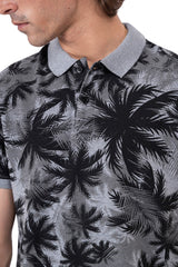 Men's Tropical Printed Polo Shirt.