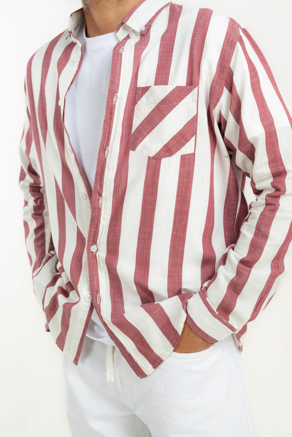 Men's Cabana Stripe Casual Shirt