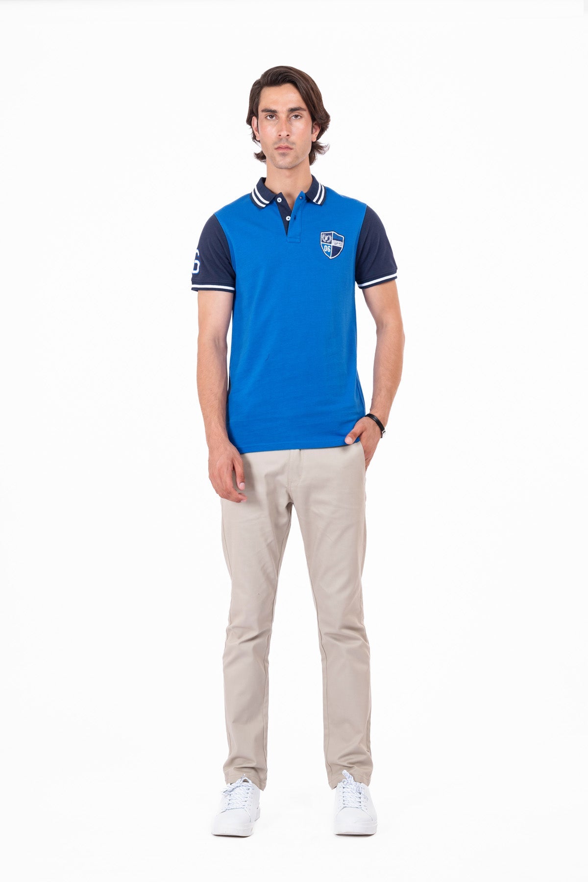 Royal Blue Contrast Polo Shirt