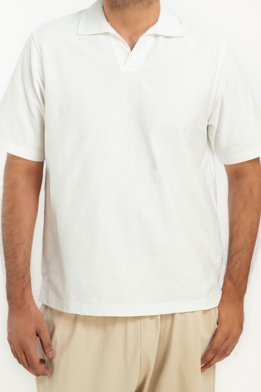 Men's Open Collar Polo Shirt