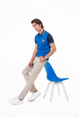 Royal Blue Contrast Polo Shirt