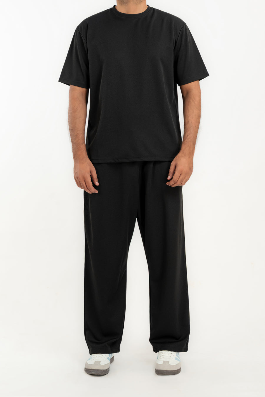 Men's Textured Black T-Shirt