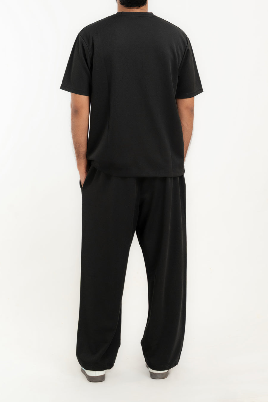 Men's Textured Wide Leg Trouser