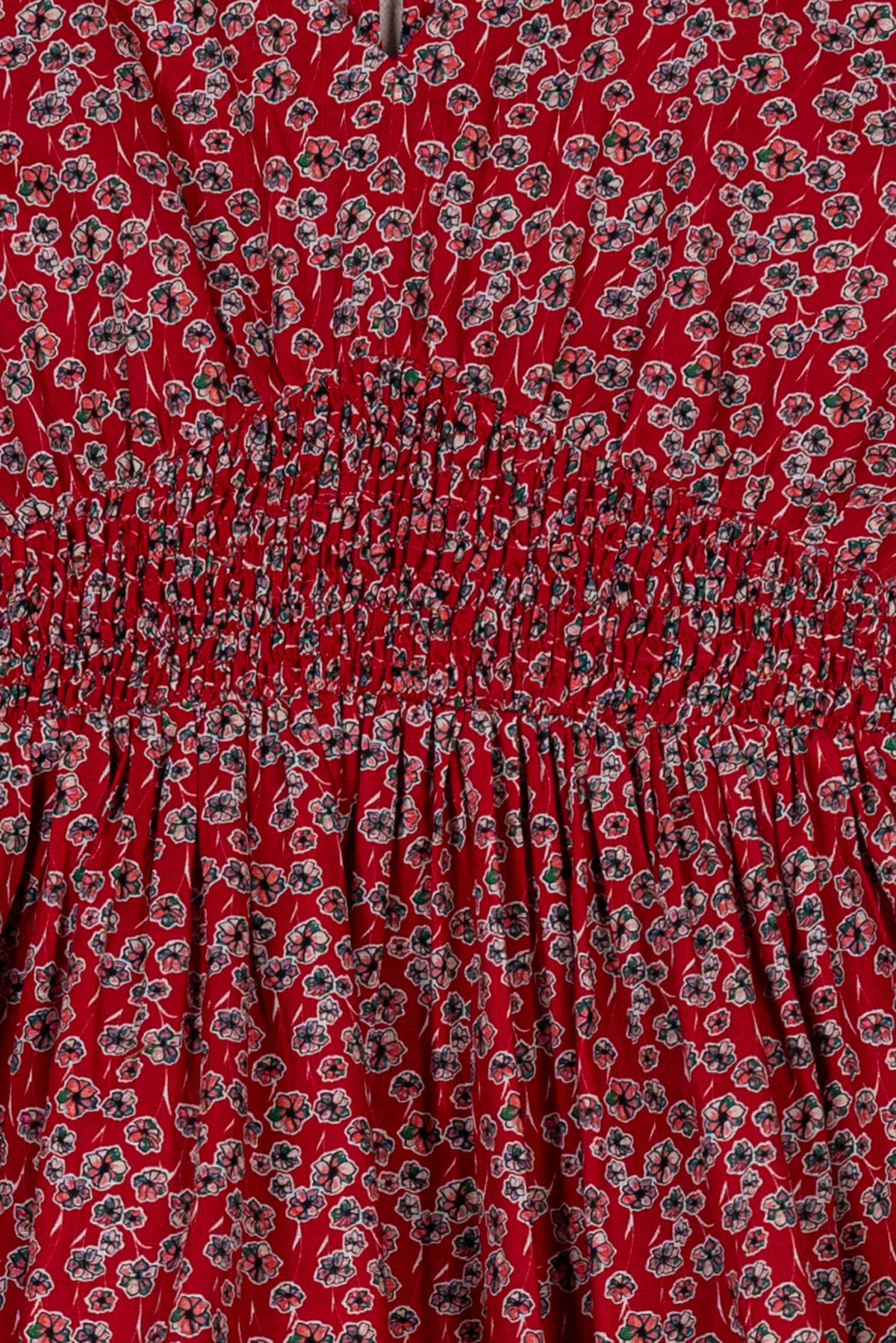 Scarlet Petal Puff Sleeve Girl's Top