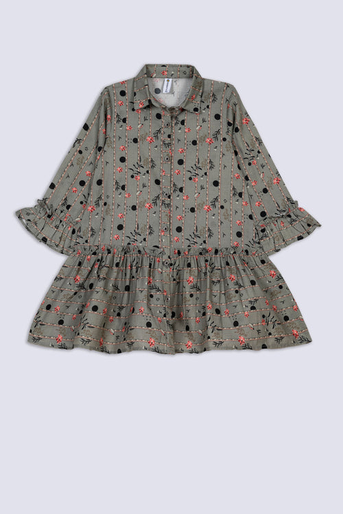 Polka Stripe Garden Girl's Top