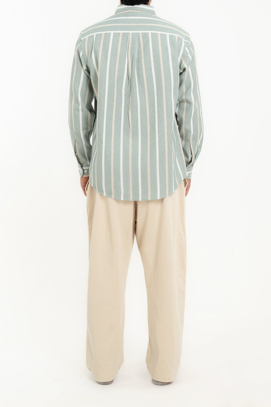 Men's Stripe Oxford Casual Shirt