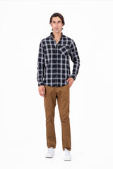 Men's Black Checkered Shirt