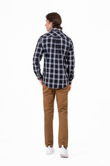 Men's Black Checkered Shirt