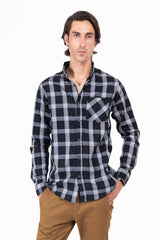 Men's Black Checkered Shirt