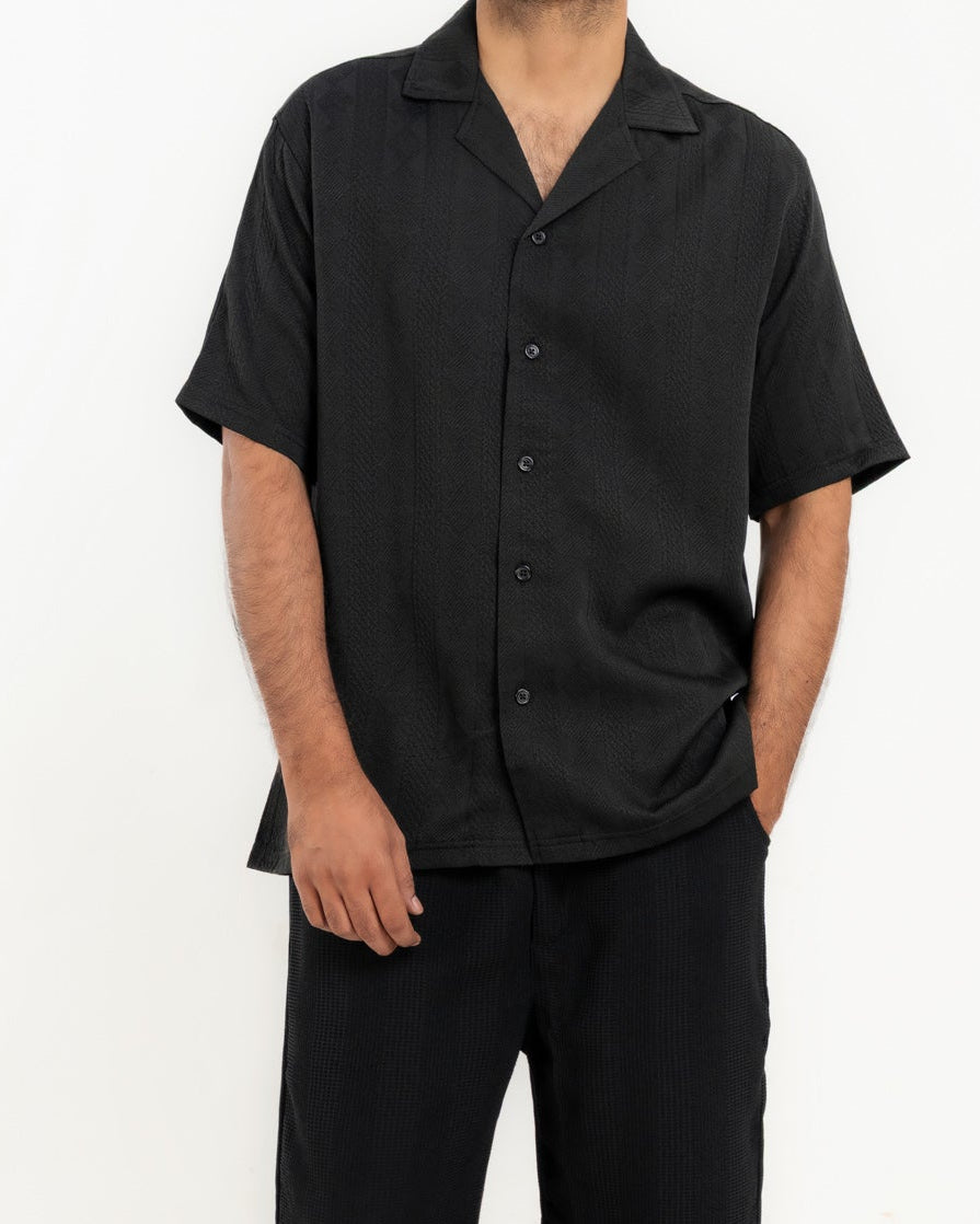 Men's Jacquard Knit Casual Shirt