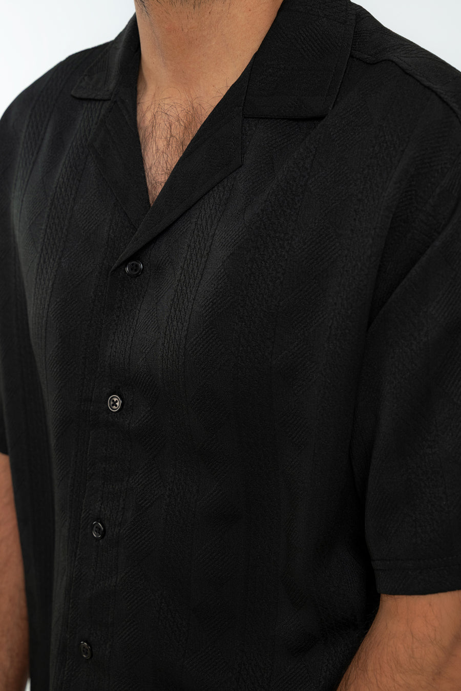 Men's Jacquard Knit Casual Shirt