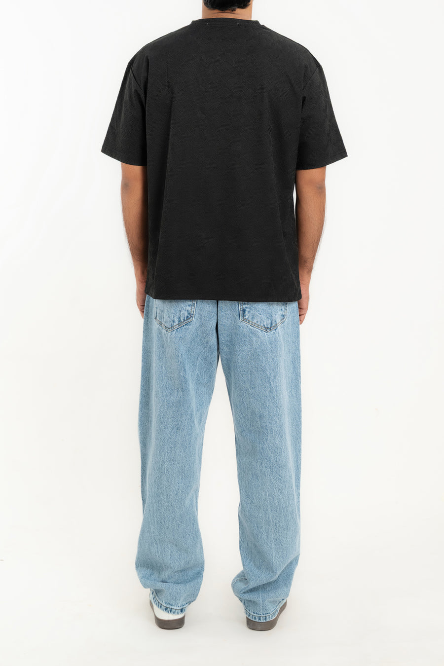 Men's Textured Monogram Oversized T-Shirt