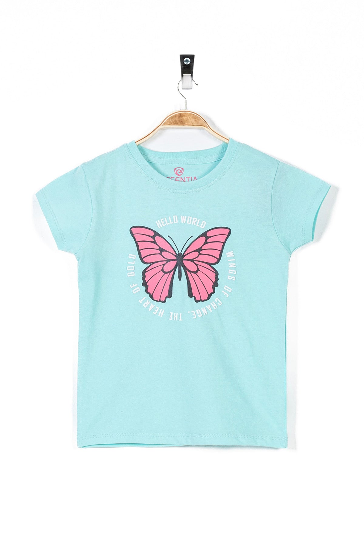 Butterfly Printed Girl's T-Shirt