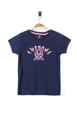 Blue Awesome Girl's T-Shirt