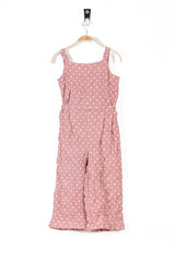 T-Pink Polka Dots Girl's Jumpsuit