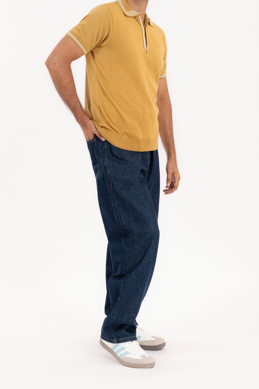 Men's Deep Blue Baggy Denim Pant