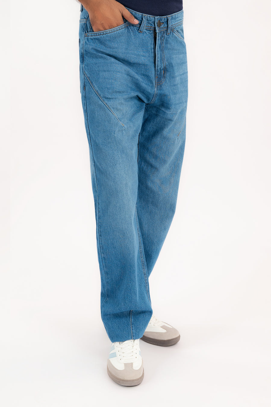 Men's Curved Seam Denim Pant