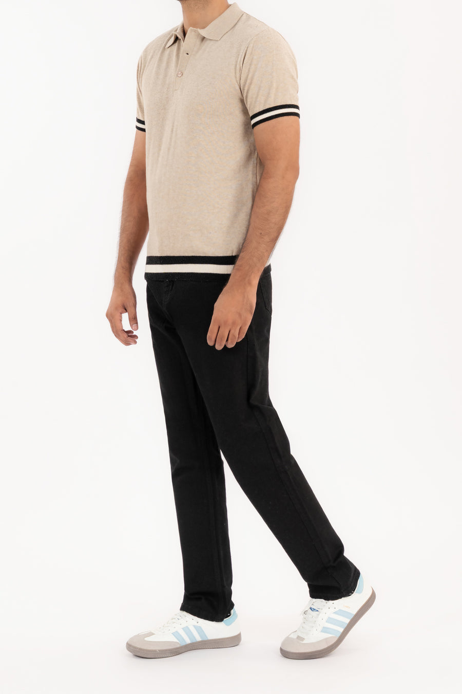 Men's Varsity Band Knit Polo Shirt