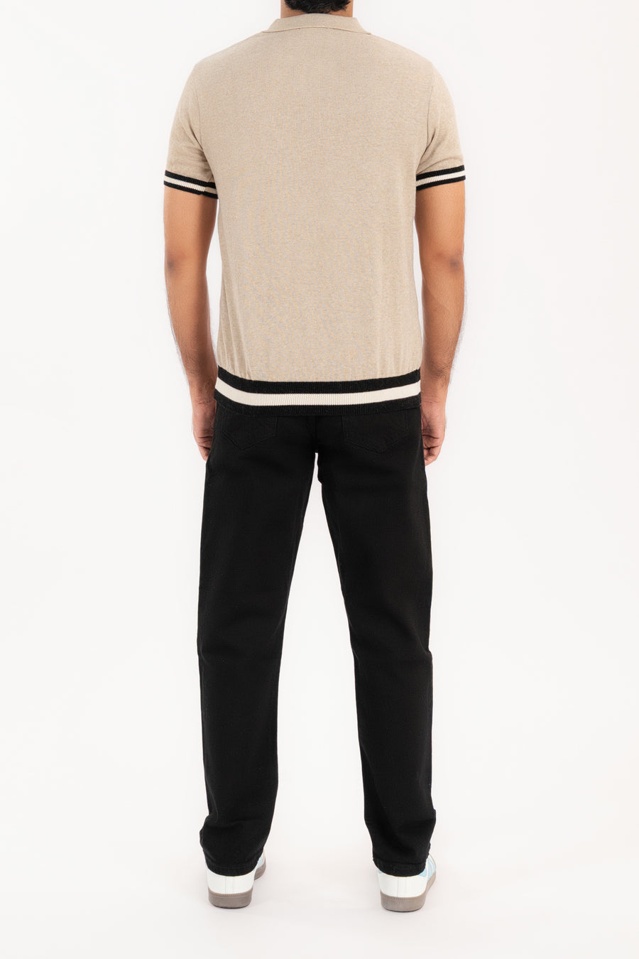 Men's Varsity Band Knit Polo Shirt