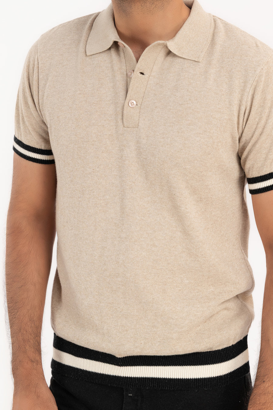Men's Varsity Band Knit Polo Shirt