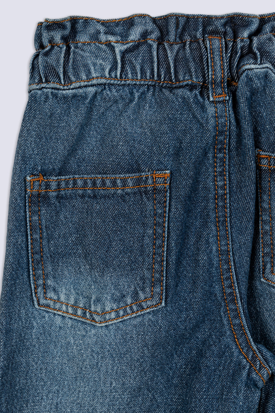 Girl's Frayed Hem Denim Pant