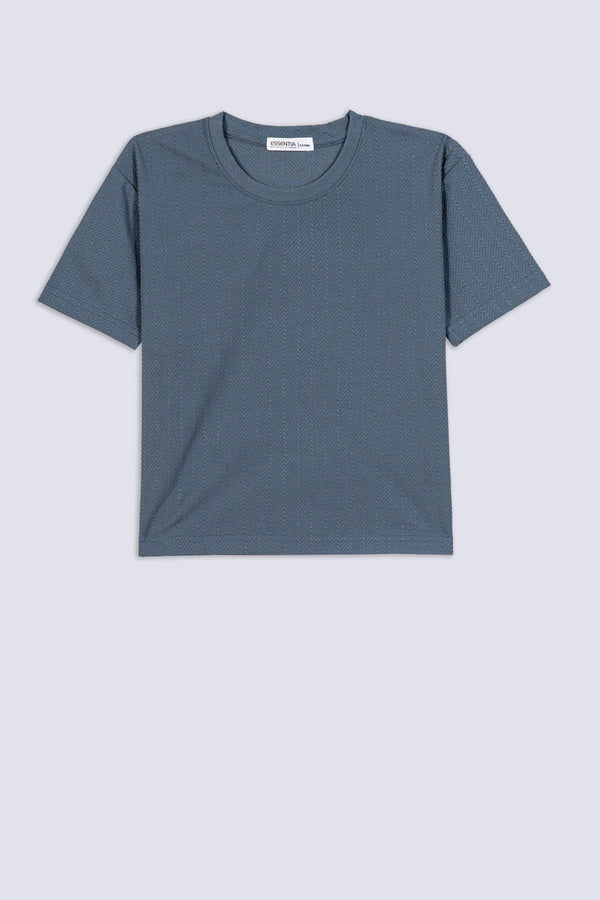 Boy's Chevron Textured T-Shirt