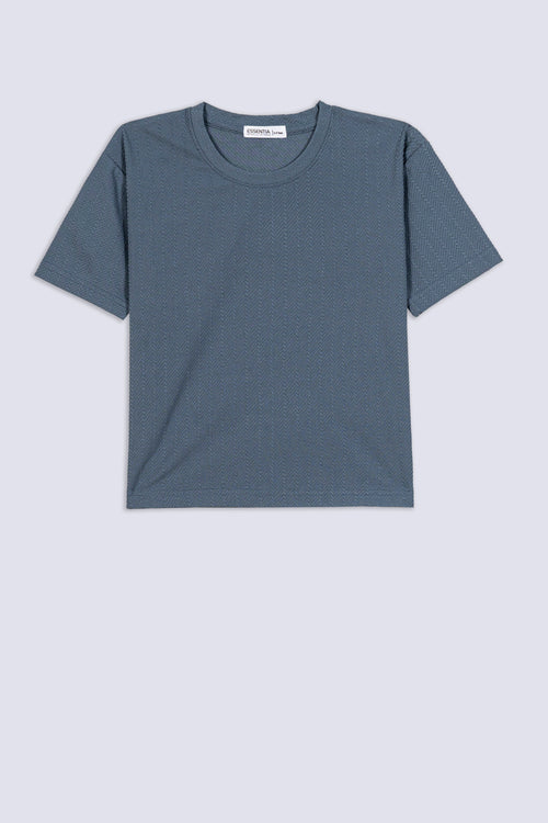 Boy's Chevron Textured T-Shirt