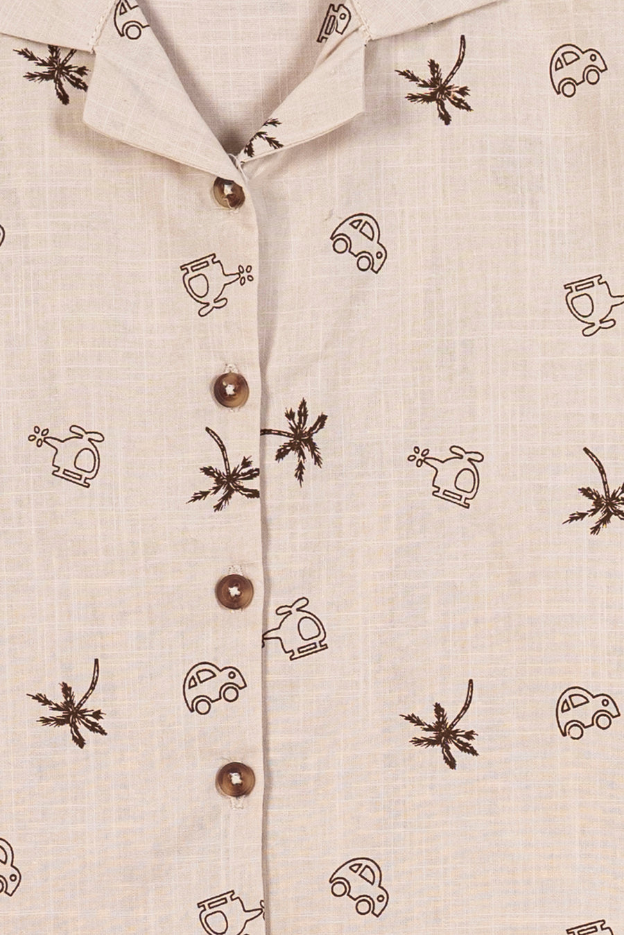 Girl's Holiday Print Camp Top