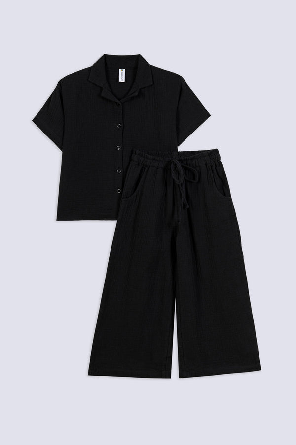Girl's Crinkle Cotton Co-Ord Set