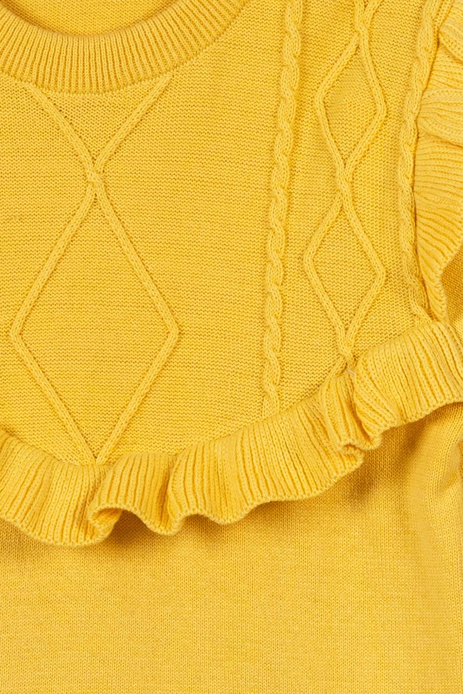 Girl's Ruffle Yoke Sweater