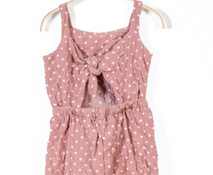 T-Pink Polka Dots Girl's Jumpsuit