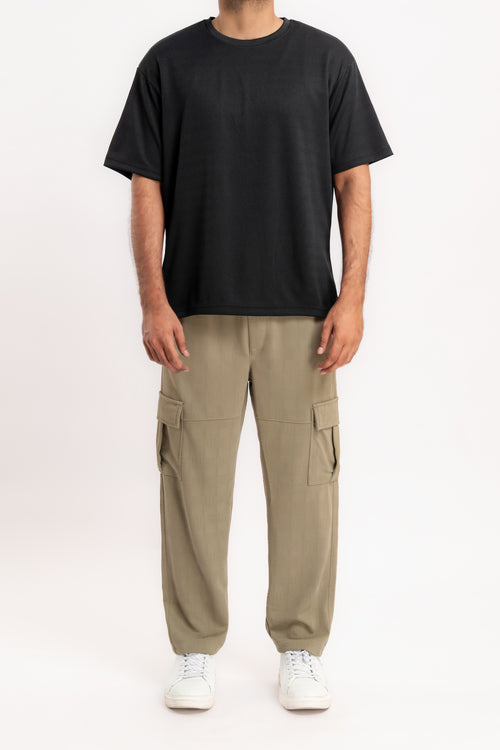 Men's Drop Shoulder Jacquard T-Shirt