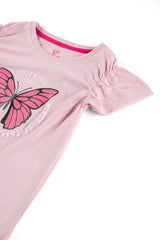 Butterfly Printed Girl's T-Shirt.