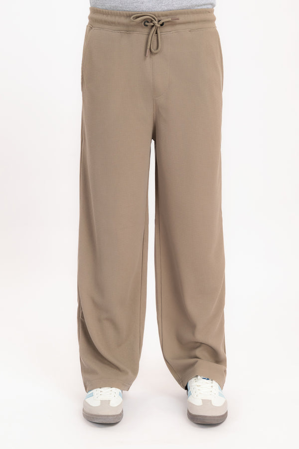 Men's Waffle Wide Leg Trouser