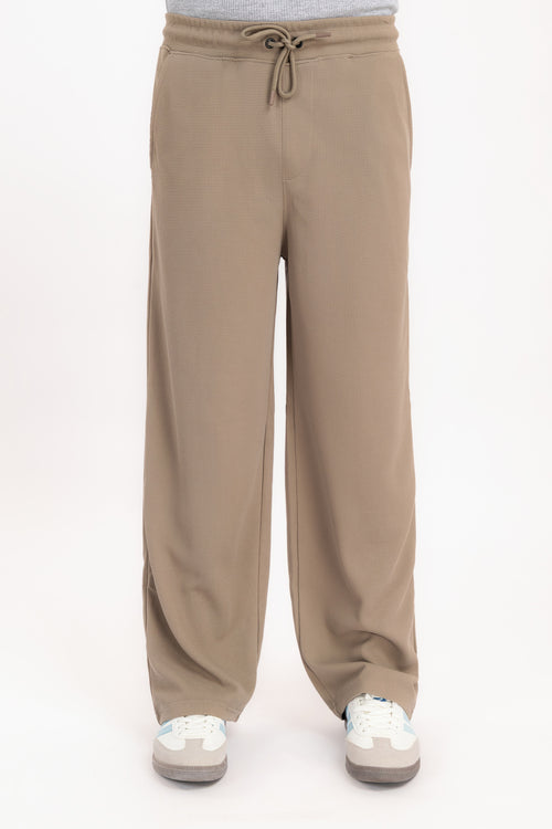 Men's Waffle Wide Leg Trouser