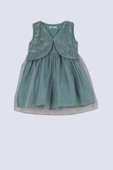 Green Girl's Fancy Frock