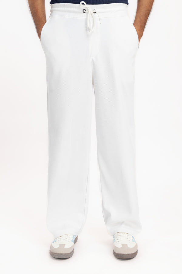 Men's Waffle Wide Leg Trouser