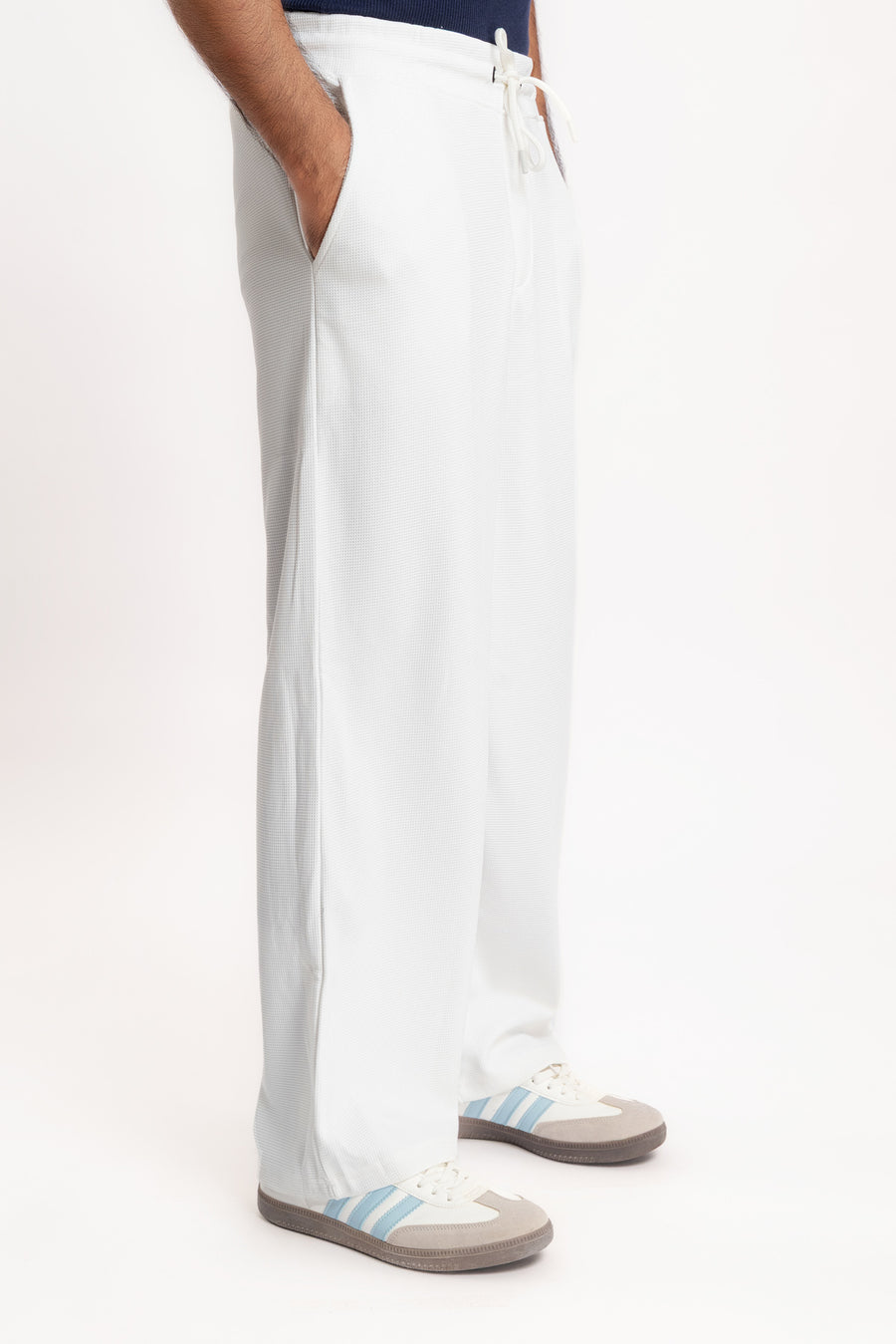 Men's Waffle Wide Leg Trouser