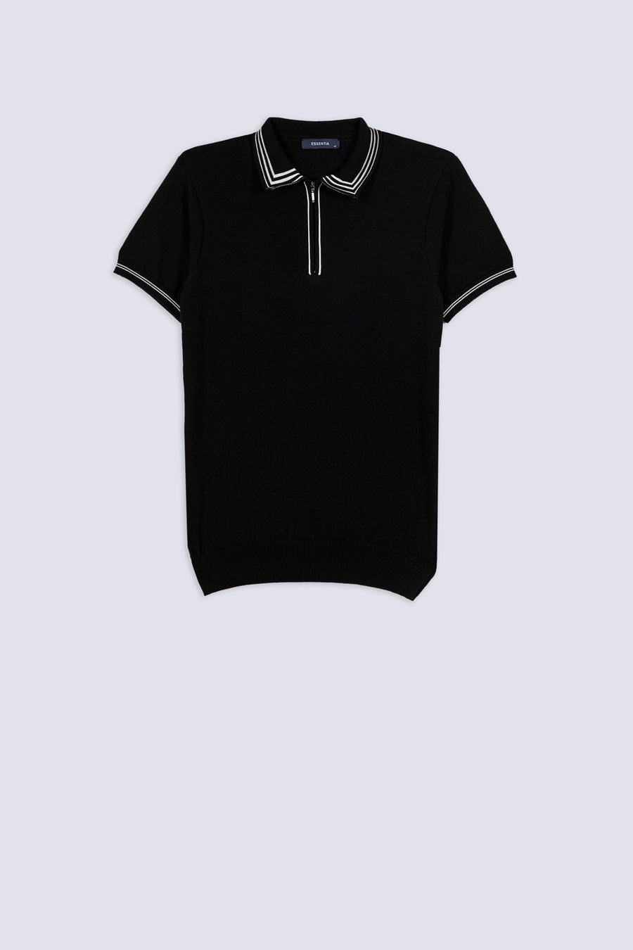Men's Tipped Zip Polo Shirt