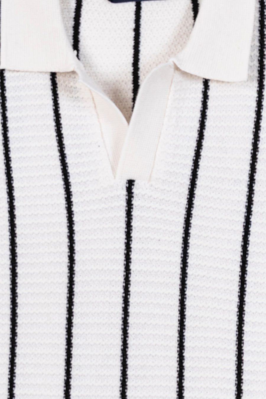 Men's Pinstripe Knit Polo Shirt