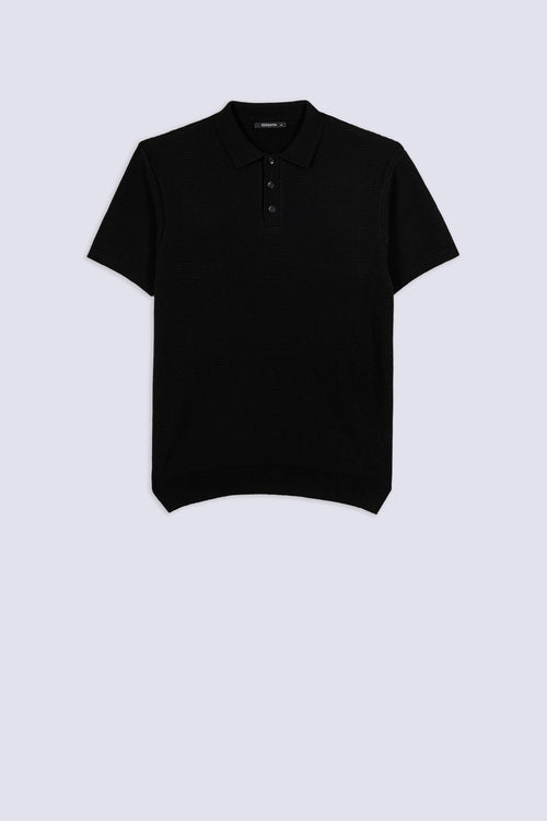 Men's Micro Waffle Polo Shirt