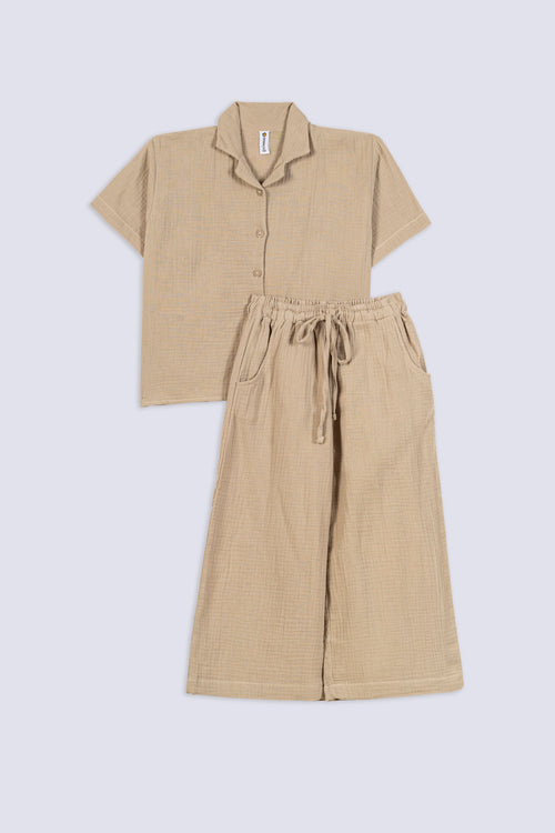 Girl's Crinkle Cotton Co-Ord Set