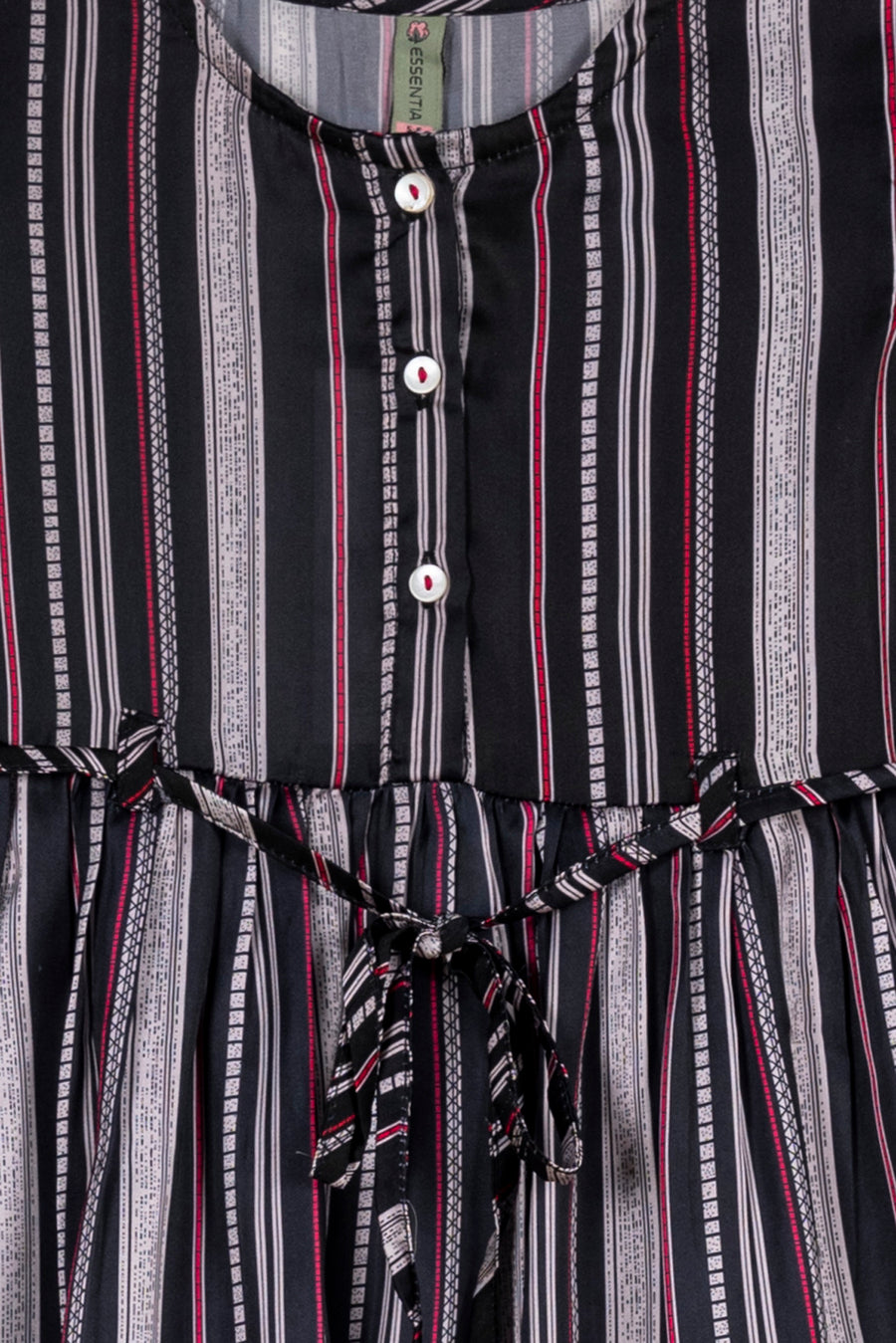 Black Striped Girl's Top