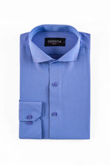 Men's Blue Texture Dress Shirt