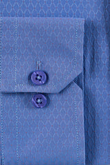 Men's Blue Texture Dress Shirt