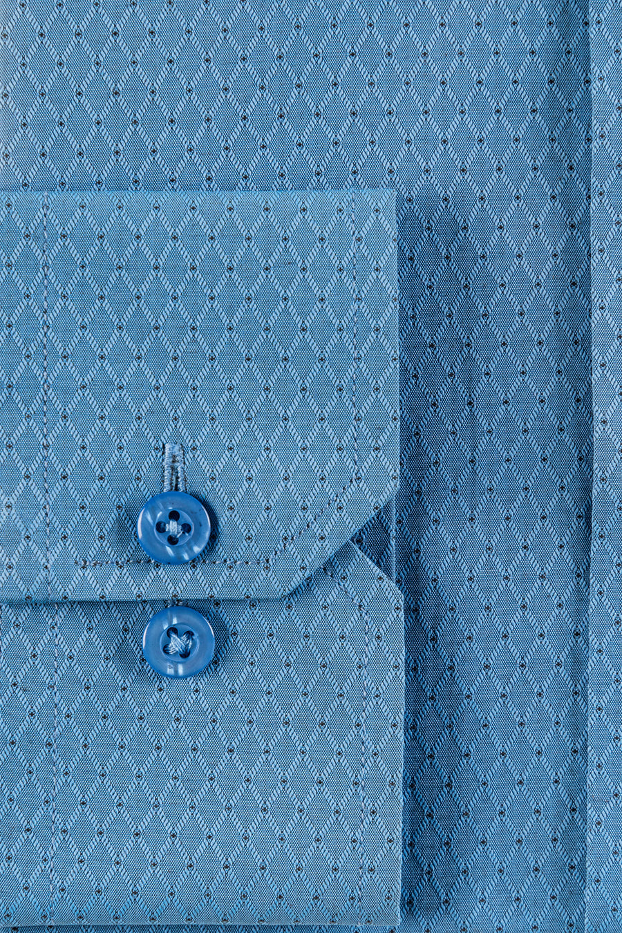 Men's M Blue Texture Dress Shirt