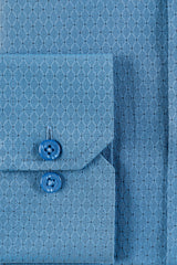 Men's M Blue Texture Dress Shirt