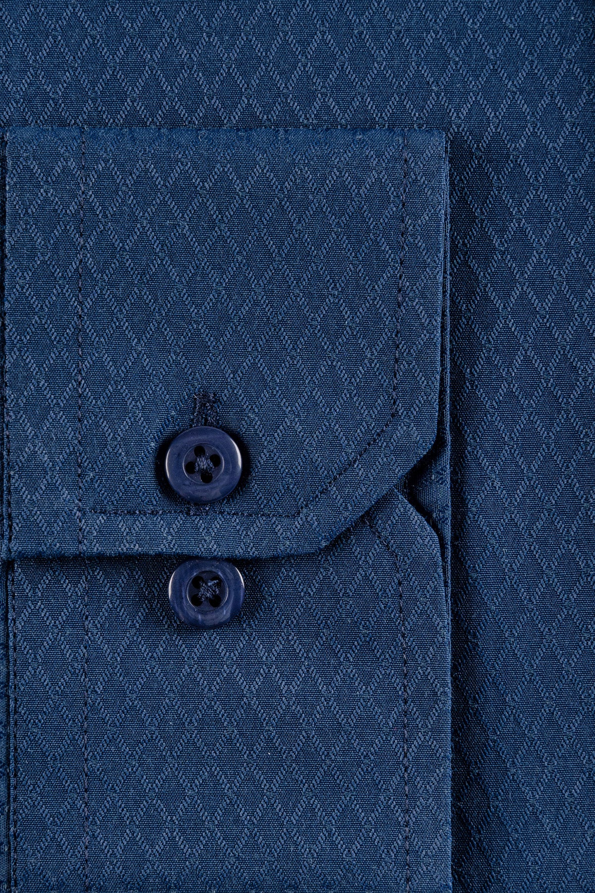 Men's Navy Blue Texture Dress Shirt ESSENTIA Men's Navy Blue Texture Dress Shirt ESSENTIA