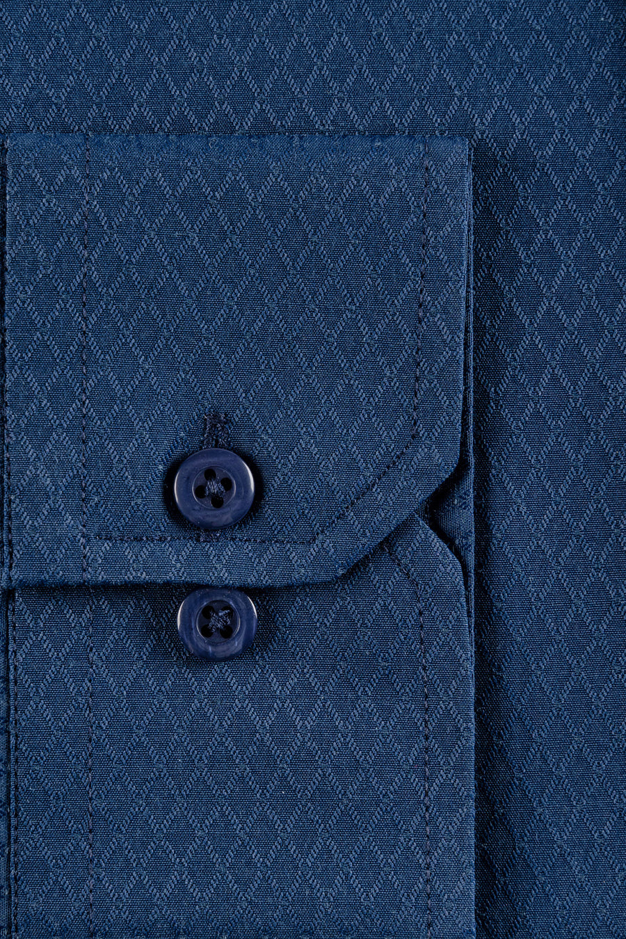Men's Navy Blue Texture Dress Shirt