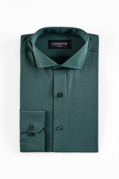 Men s Green Texture Dress Shirt